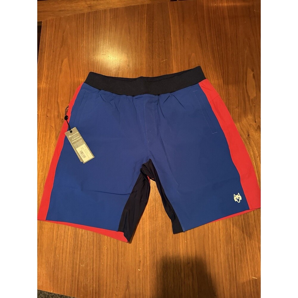 Greyson Fulton Shorts Mens Large Colorblock Lined Blue Red New